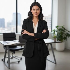 Vince Camuto Black Belted Blazer Elegant – Size M – NWT